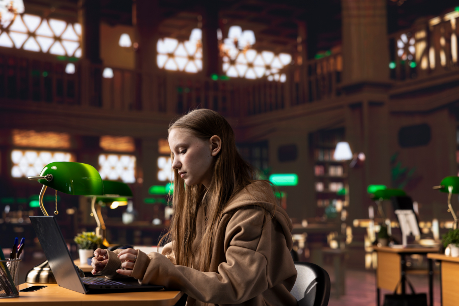 Женщина проверяет текст написанный нейросетью