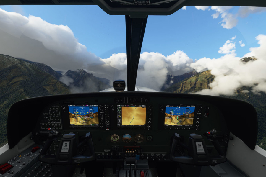 Кадр из игры Microsoft Flight Simulator