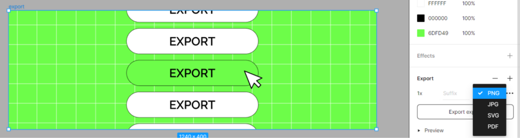 Сохранение в формате Png в Figma