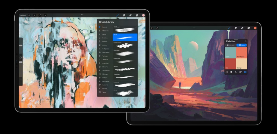 Интерфейс программы Procreate